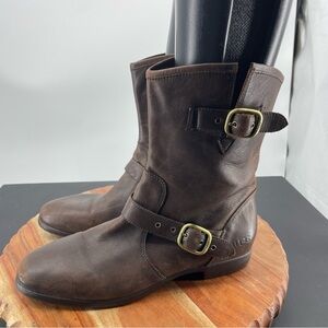 UGG Australia Frances 1005672 Brown Leather Boots Size 8
